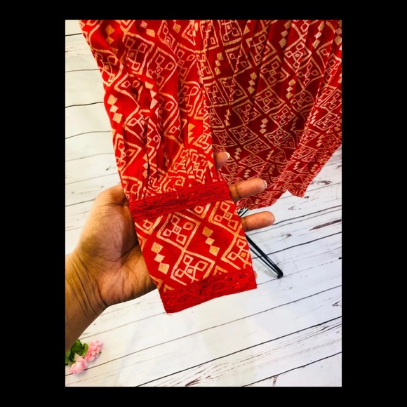 Free People Red Bohemian Dress - Picture 4 of 4